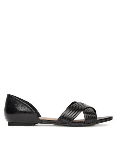 Clara Barson Baleriny WS24038-03 Czarny. Czarne baleriny Clara Barson, bez wzorów, ze skóry, bez obcasa. Za 99.99 zł.