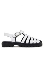G-Star Raw Sandały WI34-23568-03 Biały. Białe sandały G-Star, bez wzorów, ze skóry, retro, bez obcasa, na płaskiej podeszwie, bez zapięcia. Za 155.99 zł.