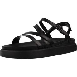 Sandały CLARKS 26181259C Czarny. Czarne sandały Clarks, bez wzorów, ze skóry, bez obcasa, bez zapięcia. Za 236.99 zł.