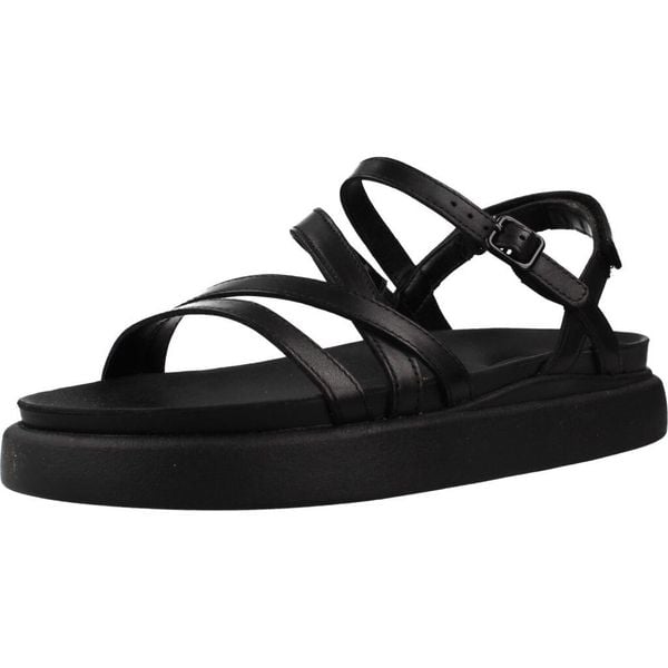 Sandały CLARKS 26181259C Czarny. Czarne sandały Clarks, bez wzorów, ze skóry, bez obcasa, bez zapięcia. Za 236.99 zł.