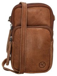 HIDE & STITCHES Skórzana torebka w kolorze jasnobrązowym na telefon - 10 x 17 x 4 cm rozmiar: onesize. Brązowe torby na ramię HIDE & STITCHES, bez wzorów, z materiału, przez ramię, bez dodatków. Za 130.99 zł.