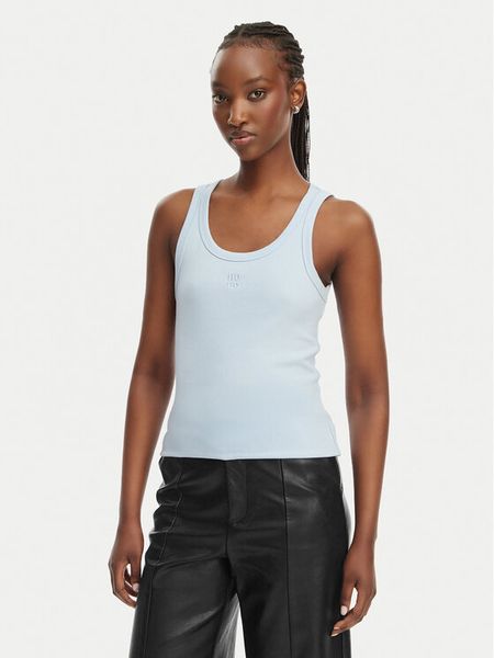 HUGO Top Datamia 50514489 Niebieski Slim Fit. Niebieskie topy Hugo, xs, bez wzorów, z bawełny, bez kołnierzyka, bez ramiączek. Za 171.99 zł.