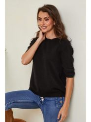 Joséfine Sweter "Kalocsa" w kolorze czarnym rozmiar: XL. Czarne swetry Joséfine, xl, bez wzorów, z kaszmiru, bez ramiączek. Za 130.99 zł.