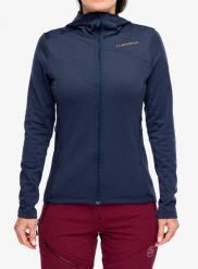 Bluza z kapturem damska La Sportiva Cosmic Thermal Hoody. Niebieskie bluzy La Sportiva, xs, bez wzorów, z materiału, z kapturem. Za 513.69 zł.