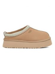 UGG Kapcie "Tazz" w kolorze beżowym z wełny owczej rozmiar: 40. Brązowe obuwie domowe UGG, bez wzorów, z wełny, bez zapięcia. Za 489.95 zł.