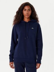 Lacoste Bluza SF7612 Granatowy Oversize. Niebieskie bluzy Lacoste, bez wzorów, z bawełny, bez kaptura. Za 599.99 zł.