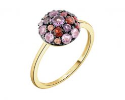 Pierścionek z żółtego złota z diamentami, kamieniami szlachetnymi i ozdobnymi - próba 585. Żółte pierścionki Apart, z diamentem, złote. Za 3,159.00 zł.
