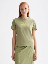 Scotch & Soda Koszulka w kolorze khaki rozmiar: S. Brązowe bluzki Scotch & Soda, s, bez wzorów, z bawełny, bez kołnierzyka, bez ramiączek. Za 73.95 zł.
