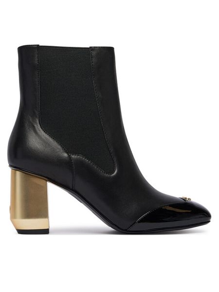 Liu Jo Botki Samy 02 SF5087 PX695 Czarny. Czarne botki Liu Jo, bez wzorów, ze skóry, bez obcasa, na słupku, bez zapięcia. Za 629.99 zł.