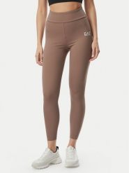 EA7 Emporio Armani Legginsy 7W000232 AF12625 U6041 Beżowy ciemny Slim Fit. Brązowe legginsy EA7 Emporio Armani, xxl, bez wzorów, z syntetyku. Za 294.99 zł.