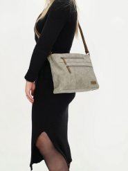 Beagles Torebka "Brunete" w kolorze szarym - 30 x 24 x 8 cm rozmiar: onesize. Szare torby na ramię Beagles, bez wzorów, z materiału, na ramię, bez dodatków. Za 78.99 zł.