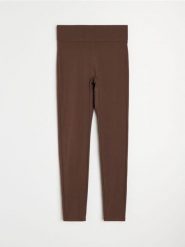 Legginsy sportowe Active - brązowy. Brązowe legginsy Sinsay, l, bez wzorów. Za 39.99 zł.