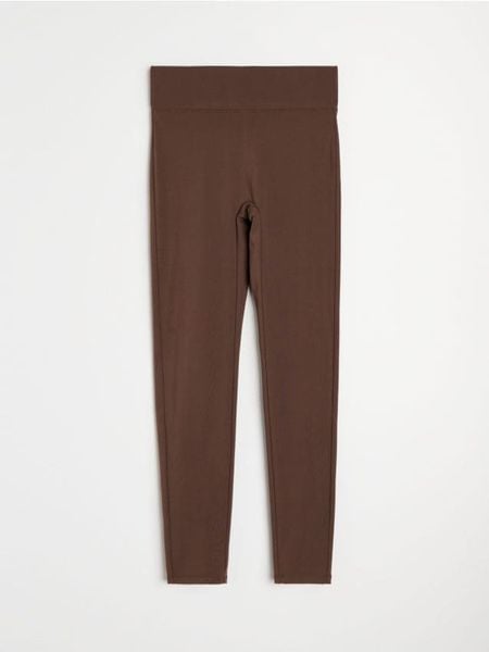Legginsy sportowe Active - brązowy. Brązowe legginsy Sinsay, l, bez wzorów, na fitness i siłownię. Za 39.99 zł.