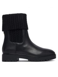 LAUREN RALPH LAUREN Botki Allyson Cbl Bo Bte 802P17088001 Czarny. Czarne botki Lauren Ralph Lauren, bez wzorów, ze skóry, bez obcasa, na płaskiej podeszwie, bez zapięcia. Za 1,199.00 zł.