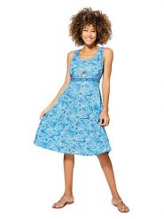 Ipanima Sukienka w kolorze niebiesko-turkusowym rozmiar: 34-40. Niebieskie sukienki Ipanima, bez wzorów, klasyczne, bez kołnierzyka, bez ramiączek, midi, rozkloszowane. Za 65.99 zł.