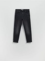 Jeansy boyfriend slim - szary. Szare jeansy Reserved, bez wzorów. Za 129.99 zł.