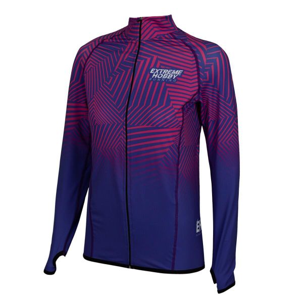 Bluza damska do biegania rozpinana EXTREME HOBBY CALEIDOSCOPE. Fioletowe bluzy EXTREME HOBBY, na jesień, xs, bez wzorów, z elastanu, bez kaptura. Za 219.00 zł.
