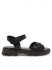Lasocki Sandały GRD-3134-03 Czarny. Czarne sandały Lasocki, bez wzorów, ze skóry, bez obcasa, na płaskiej podeszwie, bez zapięcia. Za 149.99 zł.