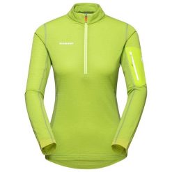Bluza techniczna damska Mammut Aenergy ML Half Zip Pull. Zielone bluzy Mammut, bez wzorów, bez kaptura. Za 392.70 zł.