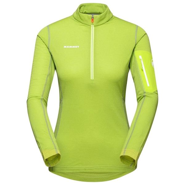 Bluza techniczna damska Mammut Aenergy ML Half Zip Pull. Zielone bluzy Mammut, bez wzorów, bez kaptura. Za 392.70 zł.