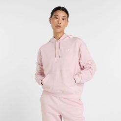 Bluza damska New Balance WT41507RSG – różowa. Czerwone bluzy sportowe New Balance, s, bez wzorów, z bawełny, z kapturem. Za 199.99 zł.