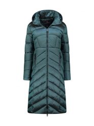 Geographical Norway Płaszcz zimowy "Blanche" w kolorze ciemnozielonym rozmiar: M. Zielone płaszcze Geographical Norway, na zimę, m, bez wzorów, z puchu, bez kaptura. Za 228.38 zł.