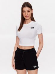 The North Face T-Shirt NF0A55AO Biały Cropped Fit. Białe t-shirty The North Face, l, bez wzorów, z bawełny, bez kołnierzyka, bez ramiączek. Za 79.99 zł.