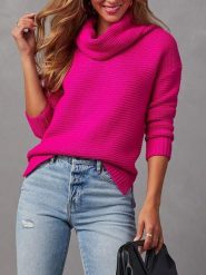 Milan Kiss Golf w kolorze różowym rozmiar: S. Różowe golfy Milan Kiss, s, bez wzorów, bez ramiączek. Za 152.99 zł.