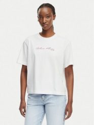 Calvin Klein Jeans T-Shirt LV047F820G Biały Regular Fit. Białe t-shirty Calvin Klein Jeans, xl, bez wzorów, z bawełny, bez kołnierzyka, bez ramiączek. Za 209.99 zł.