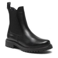 Sztyblety Tamaris. Czarne botki Tamaris, bez wzorów, bez obcasa, na płaskiej podeszwie, bez zapięcia. Za 499.99 zł.