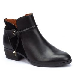 Botki Pikolinos. Czarne botki Pikolinos, bez wzorów, bez obcasa, na słupku, bez zapięcia. Za 649.99 zł.