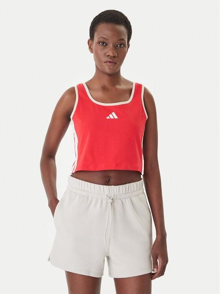 Adidas Top Stadium KB4964 Czerwony Slim Fit. Czerwone topy Adidas, m, bez wzorów, z bawełny, bez kołnierzyka, bez ramiączek. Za 88.99 zł.