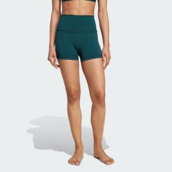 Legginsy All-Me Sculpt Booty Short. Niebieskie legginsy Adidas, bez wzorów, krótkie. Za 199.00 zł.