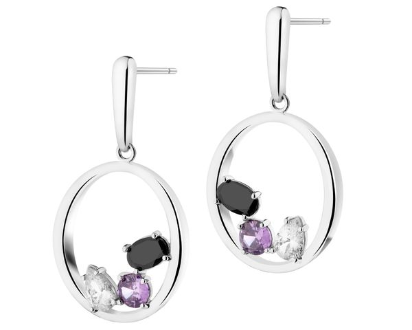 Kolczyki z mosiądzu rodowane z cyrkoniami. Kolczyki Artelioni, z cyrkonią, srebrne. Za 259.00 zł.