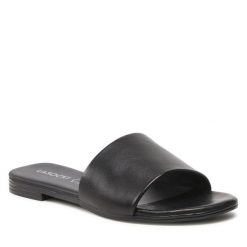 Klapki Lasocki. Czarne klapki Lasocki, bez wzorów, bez obcasa. Za 99.99 zł.