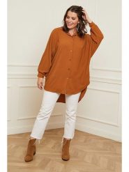 Curvy Lady Koszula w kolorze jasnobrązowym rozmiar: 48/50. Brązowe koszule Curvy Lady, bez wzorów, klasyczne, bez kołnierzyka, bez ramiączek. Za 109.52 zł.