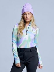 Bluza narciarska - Damska – Cabin Life – różowym wielokolorowym. Czerwone bluzy POEDERBAAS, xs, bez wzorów, z elastanu, bez kaptura. Za 242.82 zł.
