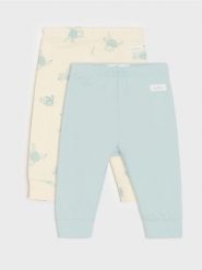Bawełniane legginsy 2 pack - kremowy. Białe legginsy sportowe Sinsay, l, bez wzorów, z bawełny. Za 19.99 zł.