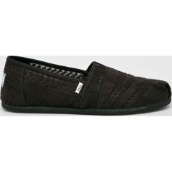 Toms - Espadryle Classic. Czarne espadryle Toms, bez wzorów, z gumy, bez obcasa, bez zapięcia. W wyprzedaży za 219.90 zł.