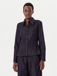 French Connection Koszula 72ZDH Granatowy Regular Fit. Niebieskie koszule French Connection, bez wzorów, z bawełny, bez kołnierzyka, bez ramiączek. Za 399.99 zł.