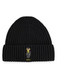 Polo Ralph Lauren Czapka 455P04659001 Czarny. Czarne czapki Polo Ralph Lauren, bez wzorów, z materiału. Za 399.99 zł.