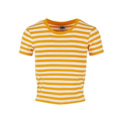 T-shirt Damski W Paski Krótka. Białe t-shirty Urban Classics, xl, bez wzorów, bez kołnierzyka, bez ramiączek. Za 64.99 zł.