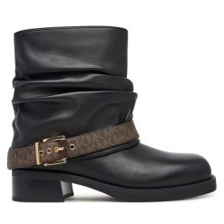 Botki MICHAEL Michael Kors. Czarne botki MICHAEL Michael Kors, bez wzorów, bez obcasa, na płaskiej podeszwie, bez zapięcia. Za 1,329.00 zł.