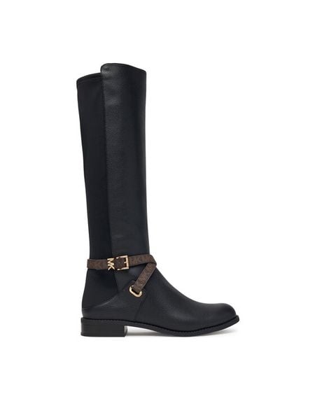 MICHAEL Michael Kors Oficerki Rachel Flat Boot 40F6RCFB6L Czarny. Czarne kozaki MICHAEL Michael Kors, ze skóry, bez obcasa, na płaskiej podeszwie, bez zapięcia. Za 1,239.00 zł.