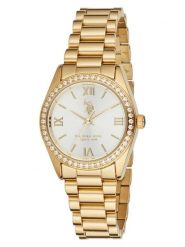 U.S. Polo Assn. Zegarek kwarcowy w kolorze złoto-kremowym rozmiar: onesize. Białe, analogowe zegarki U.S. Polo Assn., metalowe. Za 217.99 zł.