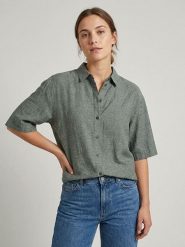 MOSS COPENHAGEN Koszula "Viana" w kolorze zielonym rozmiar: L/XL. Zielone koszule Moss Copenhagen, l, bez wzorów, bez kołnierzyka, bez ramiączek. Za 153.34 zł.