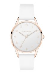 Tamaris Zegarek kwarcowy w kolorze różowozłoto-białym rozmiar: onesize. Białe, analogowe zegarki Tamaris, metalowe. Za 130.99 zł.