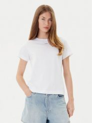 PINKO T-Shirt Basico 100373 A2RE Biały Regular Fit. Białe t-shirty Pinko, xl, bez wzorów, z bawełny, bez kołnierzyka, bez ramiączek. Za 269.99 zł.