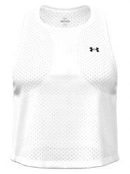 Under Armour Top sportowy w kolorze białym rozmiar: XS. Białe koszulki sportowe Under Armour, bez wzorów, z materiału, bez ramiączek, outdoorowe. Za 69.99 zł.