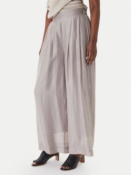 Eleh Spodnie materiałowe SS260269 Szary Wide Leg. Szare spodnie materiałowe Eleh, bez wzorów, z materiału. Za 324.99 zł.